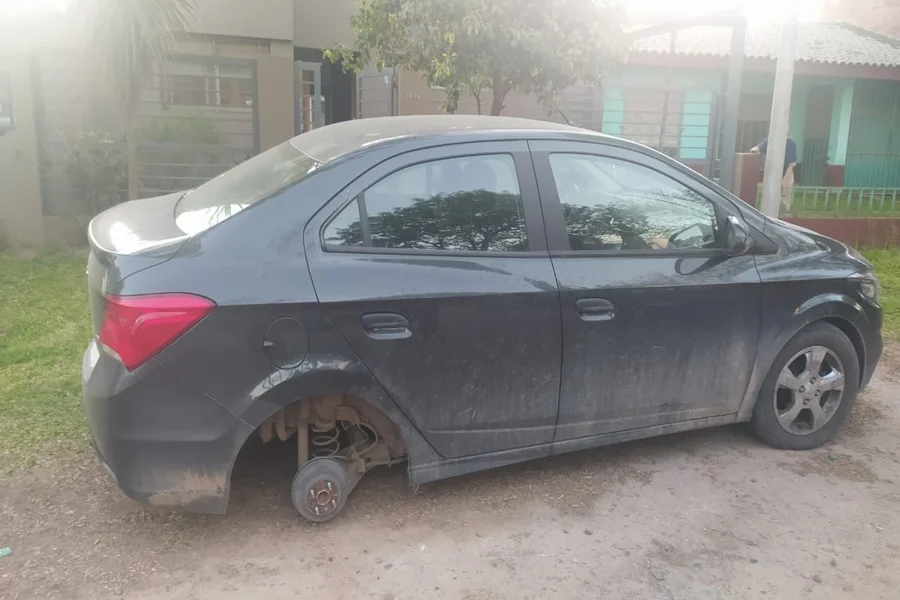 Inseguridad: otro ataque de los roba ruedas en Funes